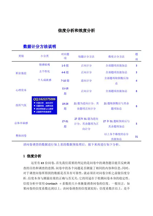 spss数据分析教程之SPSS信度分析和效度分析 2