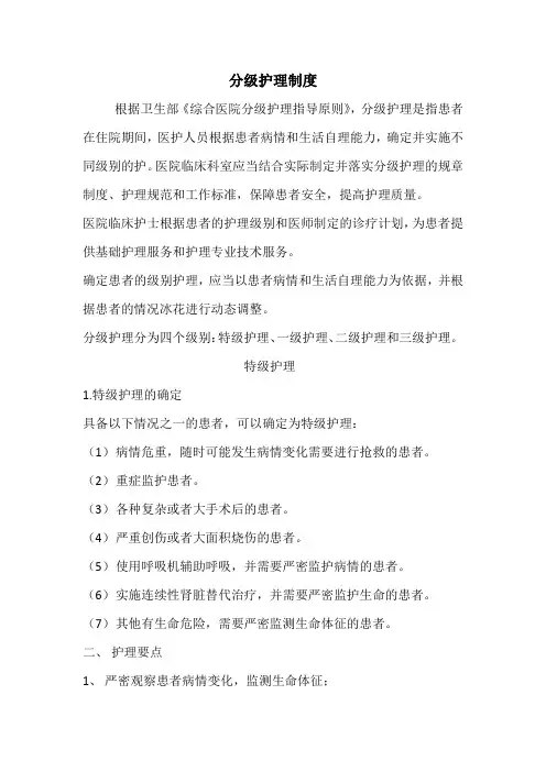 分级护理制度 2
