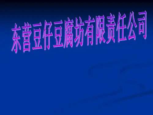 东营豆腐坊有限责任公司 ppt