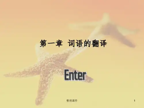 英语翻译课件第一章 词义的选择