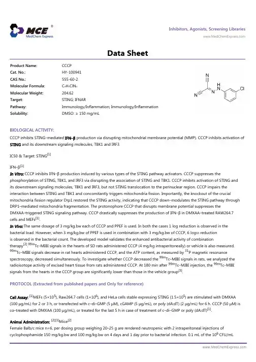 CCCP_DataSheet_MedChemExpress