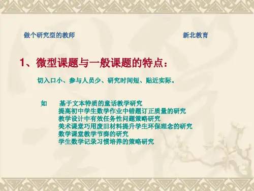 中学微型课题