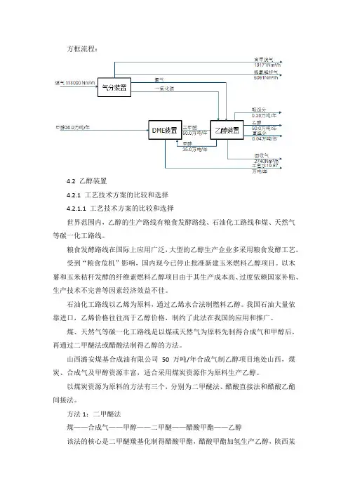 乙醇技术方案