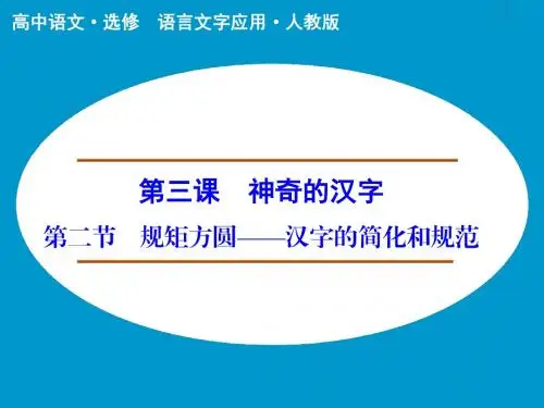 《规矩方圆——汉字的简化和规范》课件2