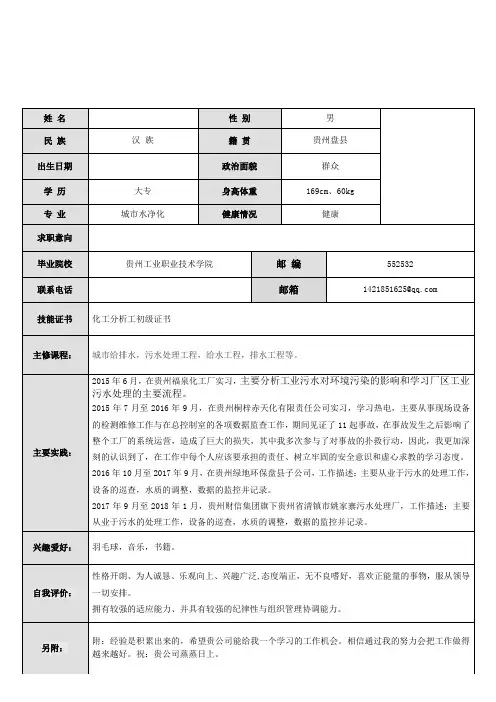 个人简历 3