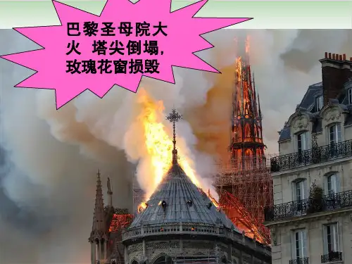 新高考英语最新阅读作文新闻素材课件：巴黎圣母院大火PPT10【完美课件】