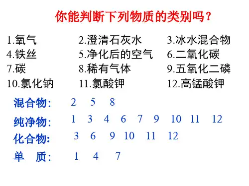 化学式与化合价第1课时优质课课件