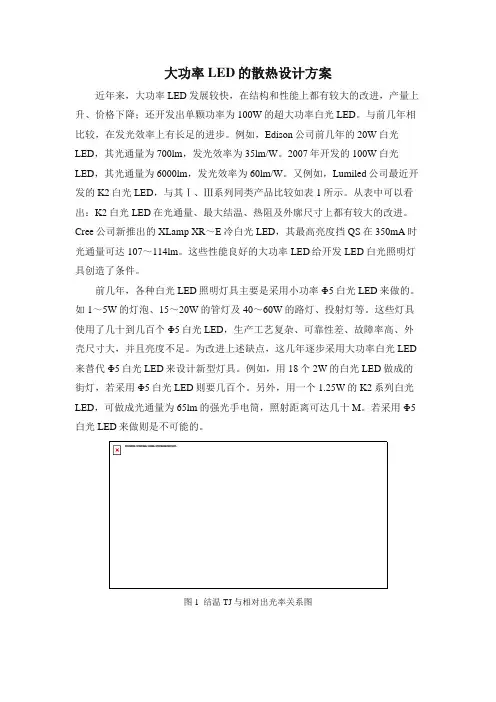 大功率LED的散热研究设计方案