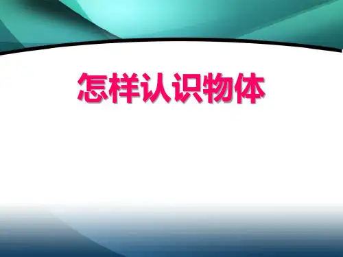 怎样认识物体-PPT