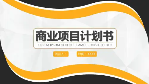 商业项目计划书