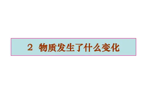 教科版科学六年级下册《-物质发生了什么变化》
