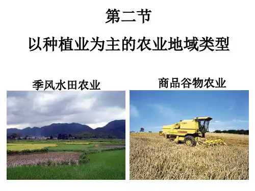 以种植业为主的农业地域类型