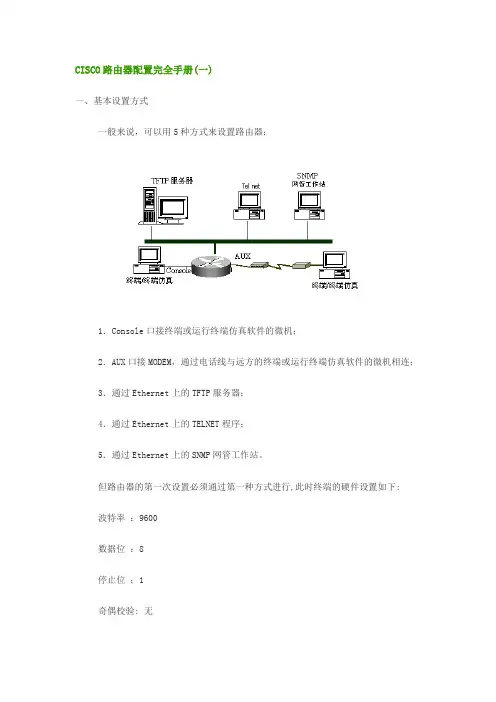 CISCO路由器配置完全手册