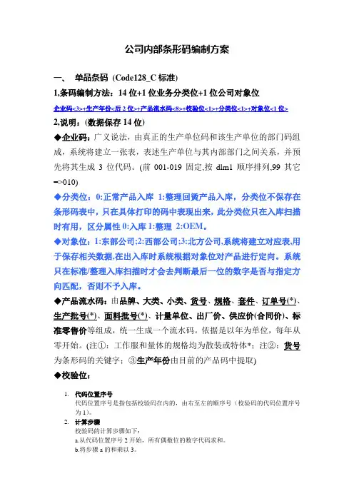 国标条形码编制方案