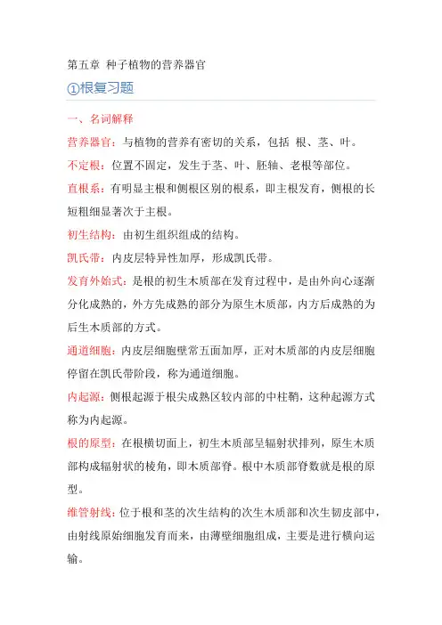 植物学作业第五章