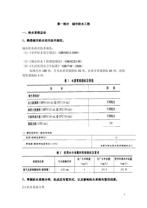 城市给水工程