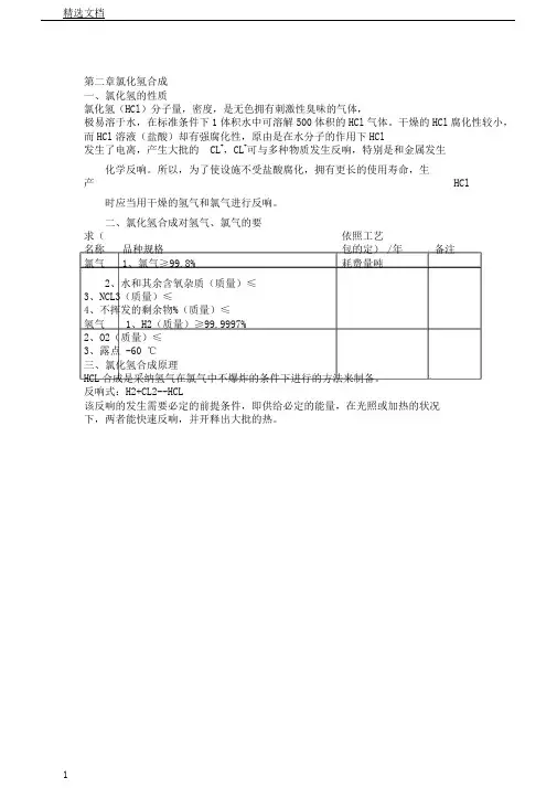 氯化氢的合成