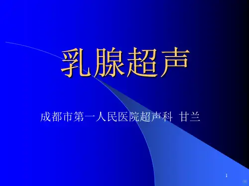 乳腺超声PPT课件