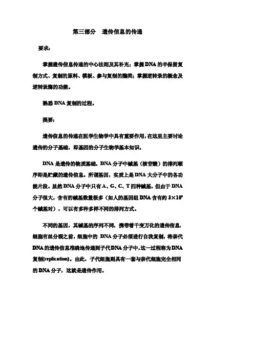 遗传信息的传递 2
