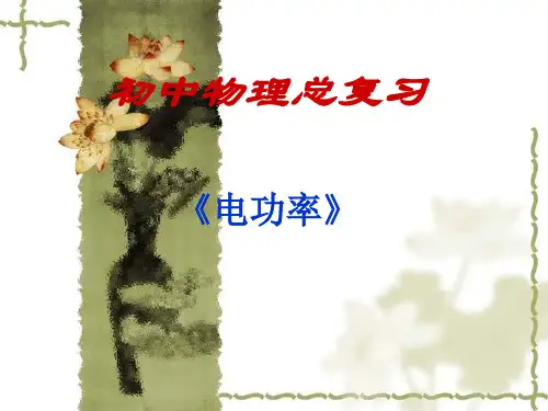 网课-初中物理总复习《电功电功率》课件(1)剖析