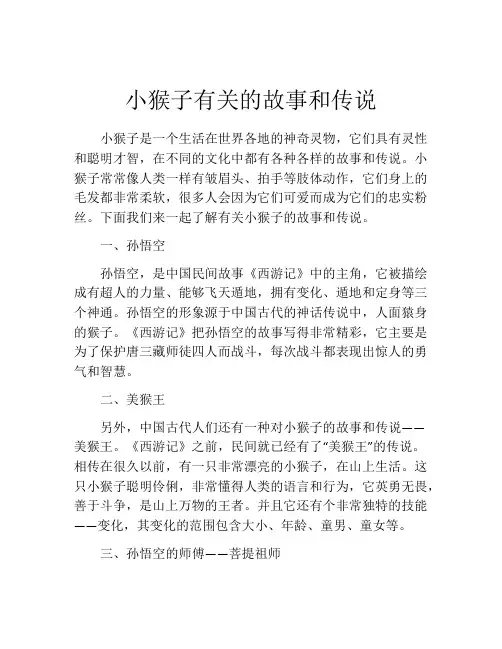 小猴子有关的故事和传说