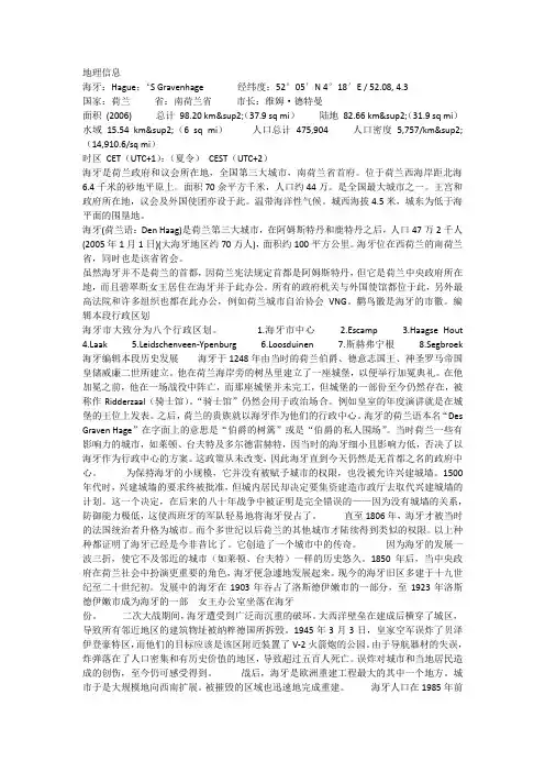 海牙介绍