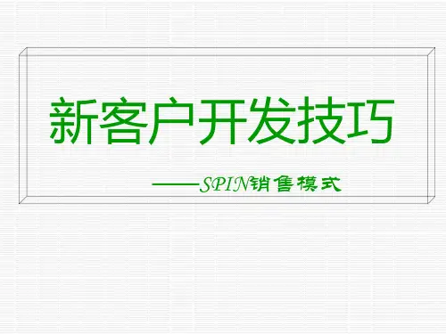 SPIN销售技巧