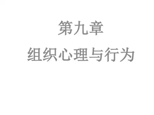 组织行为学9_组织环境_变革与发展(PPT59页)