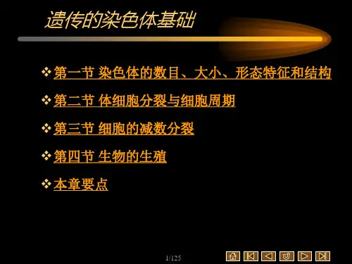 第二章遗传的染色体基础