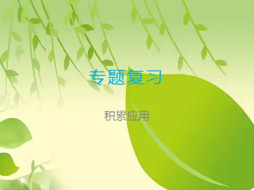 三年级上册语文课件期末专题复习 积累运用ppt课件 人教部编版.ppt