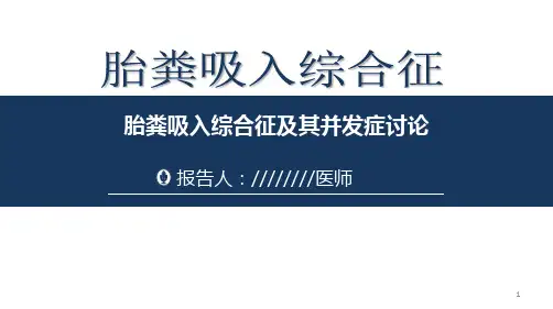 胎粪吸入综合征(病例讨论)ppt课件
