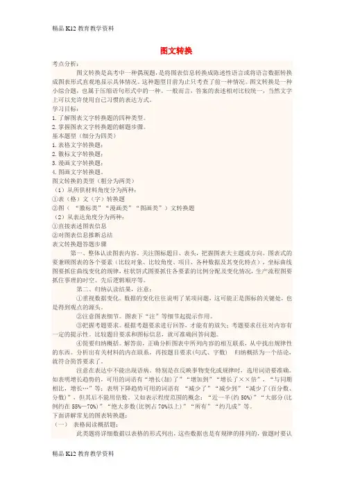 【配套K12】[学习]四川省宜宾市一中2017-2018学年高中语文上学期第7周 图文转换教学设计