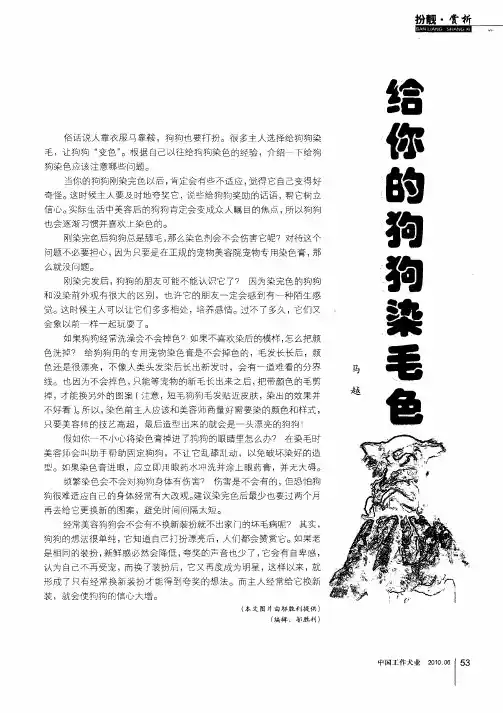 给你的狗狗染毛色