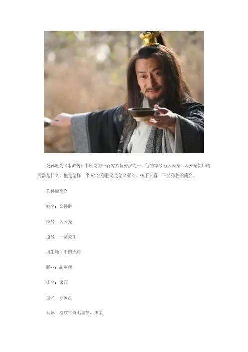 水浒传公孙胜简介