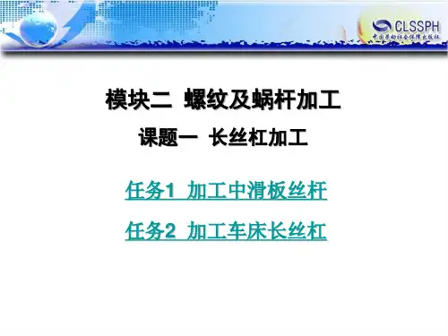 电子课件-《高级车工工艺与技能训练(第二版)》-B01-1196 课题一 长丝杠加工