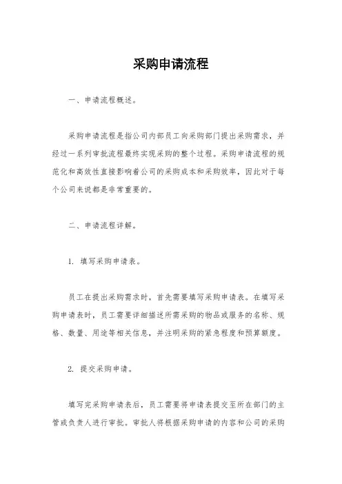 采购申请流程