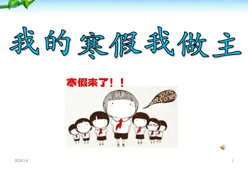 主题班会初中寒假主题班会《我的寒假我做主》PPT课件