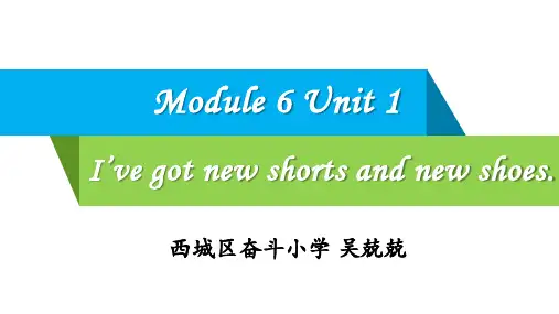 外研版一年级起点三年级上册英语《Module 6 Unit 1 I've got new shorts》(一等奖课件)
