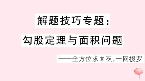 2019秋八年级数学上册解题技巧专题勾股定理与面积问题习题课件(新版)华东师大版