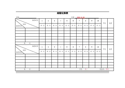 巡检记录表 2