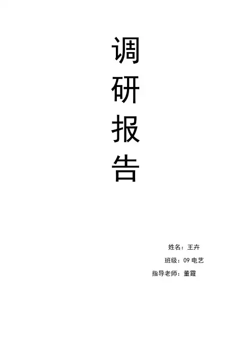 包装调研报告