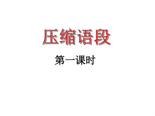 高考复习压缩语段PPT课件110