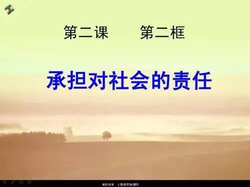 承担对社会的责任课件