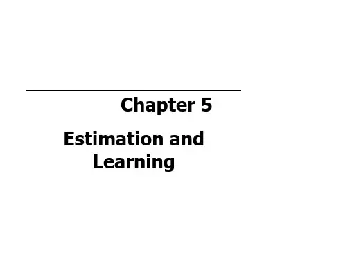 模式识别英文课件EstimationandLearning