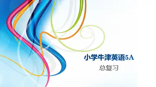 牛津小学英语上海版5A总复习自制