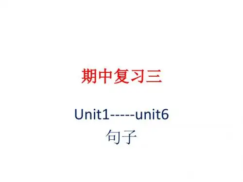 中考复习3句子
