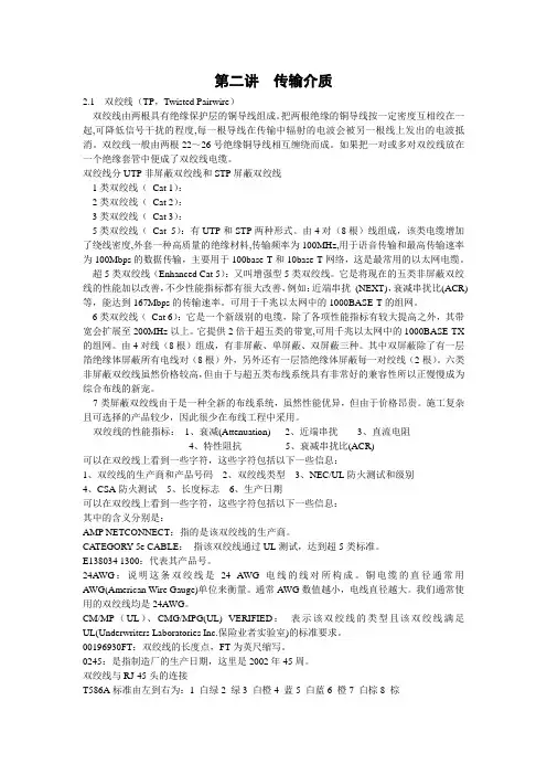 第二讲 OSI参考模型(传输介质)