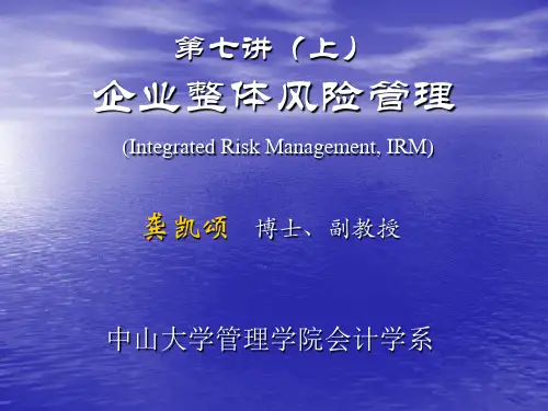 企业整体风险管理讲义