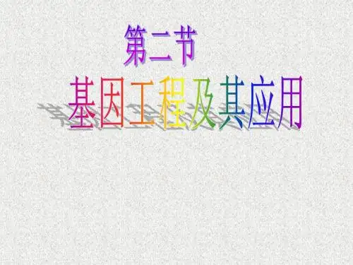 高一生物必修2《基因工程及其应用》