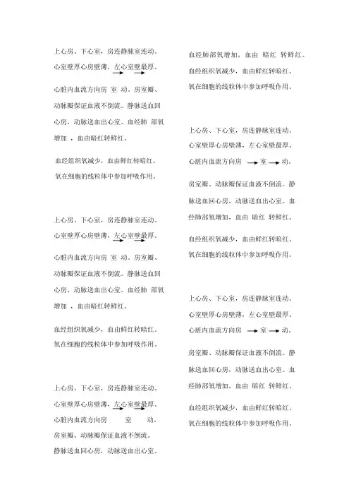 心脏学习口诀